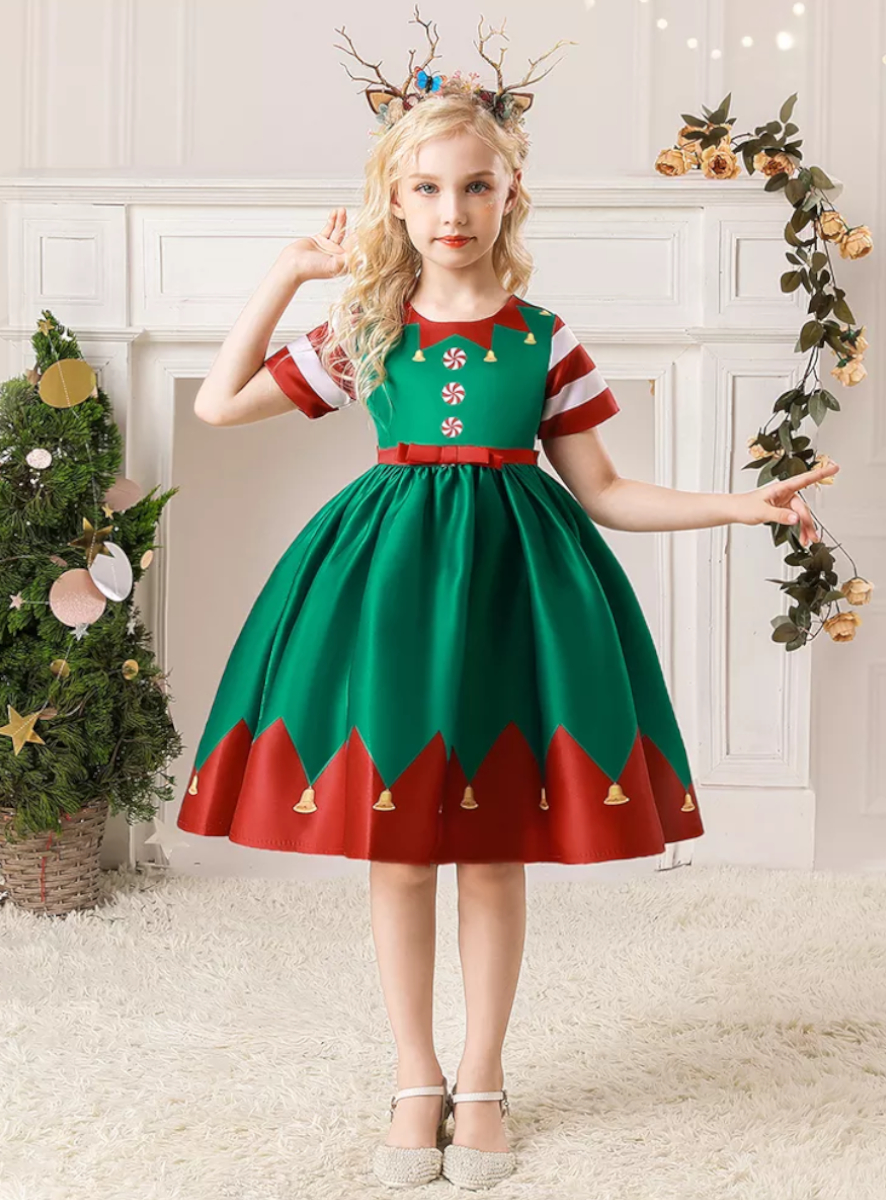 Robe de Noël fillle petit lutin