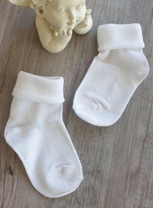 Bébé Garçon Fille Blanc Uni Souple Chaussettes Enfant 0-3 Mois 11