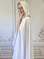 veste, cape de communion fille blanc