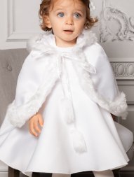 cape, veste et boléro fille blanc