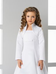 boléro, gilet, veste cérémonie fille blanc