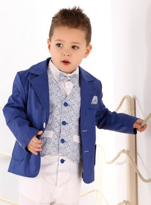 veste de costume bleu roy pour bébé ou garçon