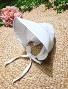 bonnet chapeau baptême blanc