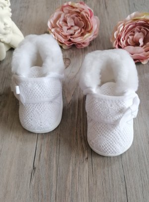 chaussons bébé fille naissance - Fait2mains