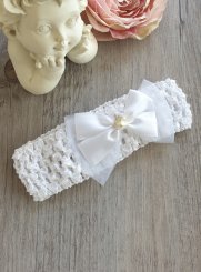 Coiffure De Bapteme Avec Bandeaux Bebe Barrette Chapeau Blanc