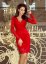 robe soiree femme manche longue dentelle rouge