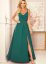 Robe de cocktail longue femme verte