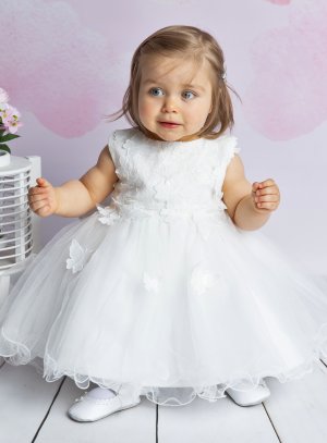 Robe de cérémonie bébé fille, robe mariage bébé | Collection Ezda TAILLE 12  Mois