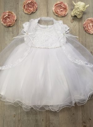 Robe Bapteme Avec Cape Pour Bebe