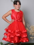 robe fille 2 - 16 ans rouge