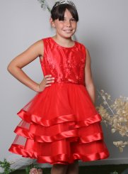 robe fille 2 - 16 ans rouge