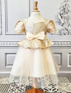 robe fille 2 - 16 ans or