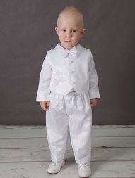 costume de baptême blanc