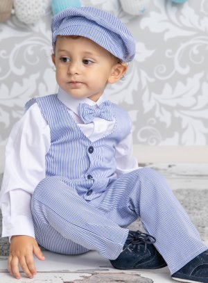 Costume de mariage bébé garçon anneau porteur gavroche tenue bébé garçon  costume en lin pantalon bretelles gavroche chapeau garçon costume de  couleur naturelle -  France