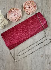 pochette de soirée, sac habillé rose fushia