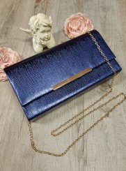 pochette de soirée, sac habillé bleu marine