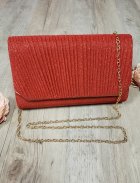 pochette de soirée, sac habillé rouge