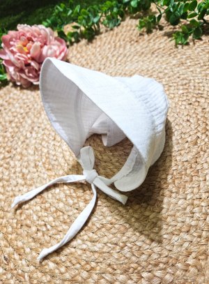 bonnet chapeau baptême blanc