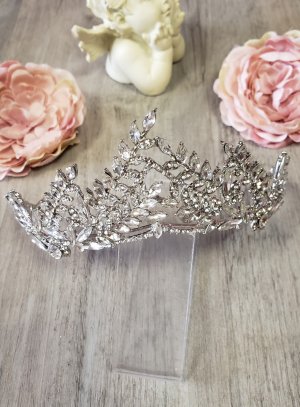 Diadème feuillage laurier coiffure mariée