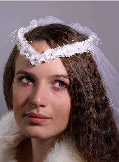 Couronne de communion avec voile