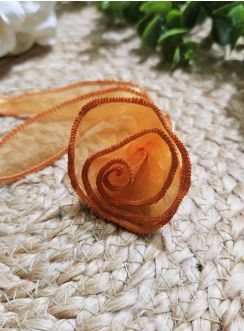 Fleur en organza Orange