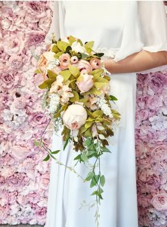 Bouquet de Mariée Pivoines blanches