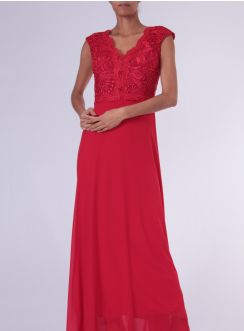 Robe de soirée longue femme rouge