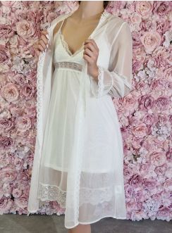 Kimono de nuit de noces femme transparent