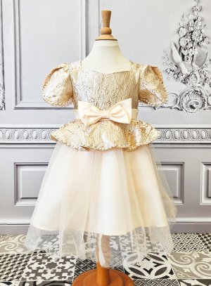 robe fille 2 - 16 ans or