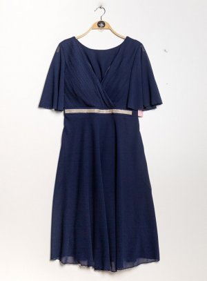 robe de soirée femme chic grande taille bleu marine