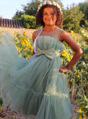 robe fille 2 - 16 ans vert