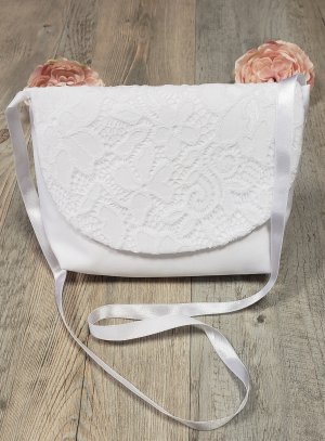 sac pochette enfant communion blanche